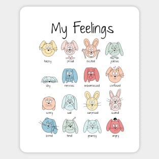 Funny bunny feelings Magnet